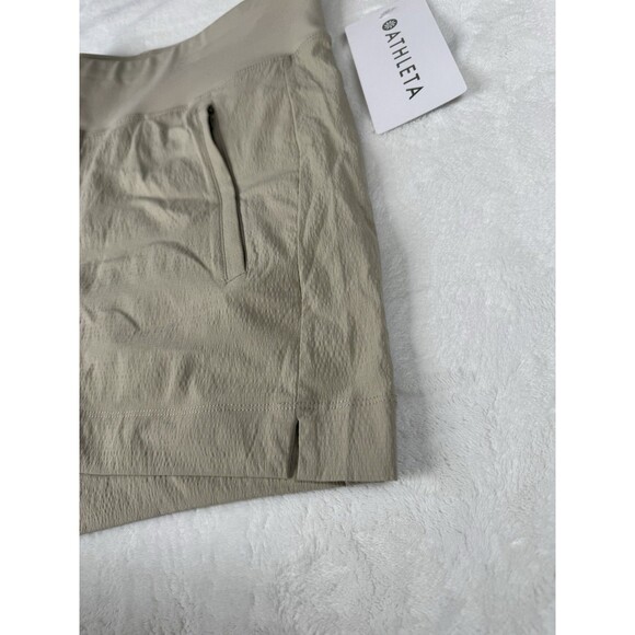 Athleta Shorts Womens 18 Beige Trekkie North High Rise Ripstop Hiking Trails - Picture 6 of 14
